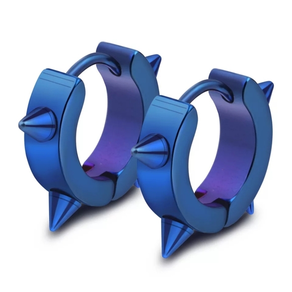 3 pairs Unisex Titanium Steel Punk Rivet Ear Studs - Picture 8 of 8